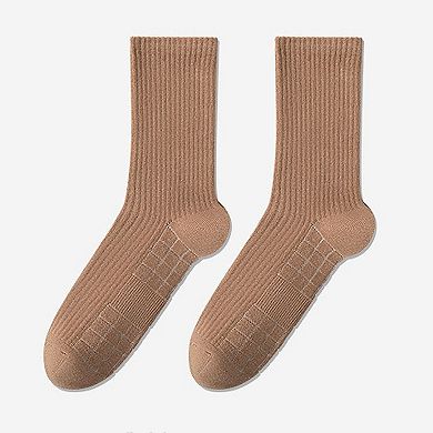6pk Men's Crew Socks with Non - Slip Sole
