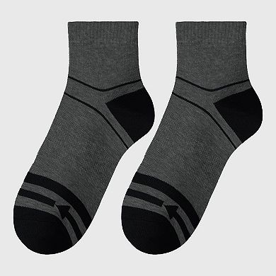 Men's 6pk Striped Ankle Socks