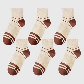 Men's 6 pk Striped Ankle Socks