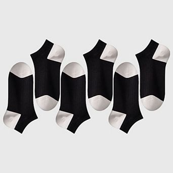 6 pk Men's Casual Cotton Low - Cut Ankle Socks