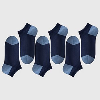 6 pk Men's Casual Cotton Low - Cut Ankle Socks