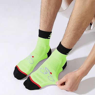6pk Men's Cycling Pattern Athletic Socks