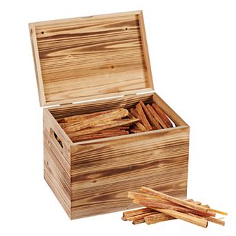 15 Lbs Fatwood Fire Starter Sticks with Wooden Box 100% Natural Kindling Pine Firewood Firestarter