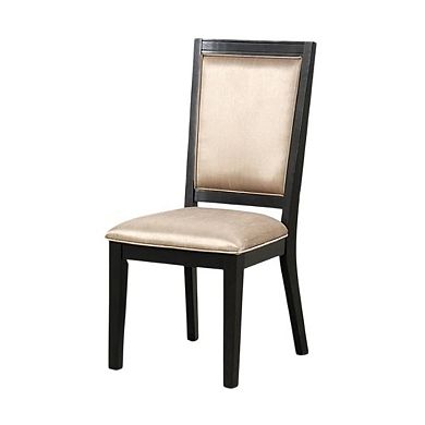 Yada Side Dining Chair Set of 2, Slatted Back, Espresso Brown