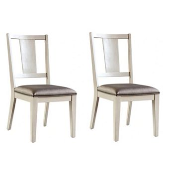 Witzy Side Dining Chair Set of 2, Solid Poplar Wood
