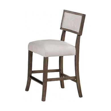 Asten Side Dining Chair Set of 2, Curved Back, Dark Walnut Brown, Gray Seat