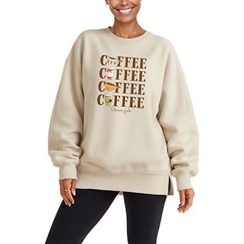 Women's Gilmore Girls Graphic Oversized Fleece Crew Sweatshirt