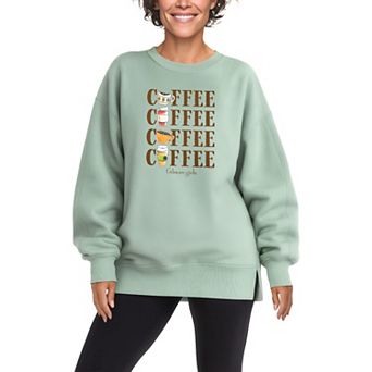 Women's Gilmore Girls Graphic Oversized Fleece Crew Sweatshirt