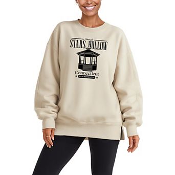 Women's Gilmore Girls Stars Hollow Oversized Fleece Crew Sweatshirt