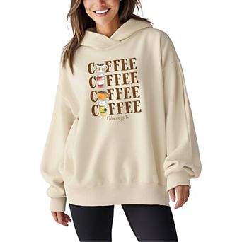 Women's Gilmore Girls Coffee Oversized Fleece Hoodie Sweatshirt