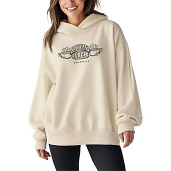 Women's Friends Central Perk Logo Oversized Fleece Hoodie Sweatshirt
