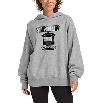 Women's Gilmore Girls Stars Hollow Connecticut Oversized Fleece Hoodie Sweatshirt