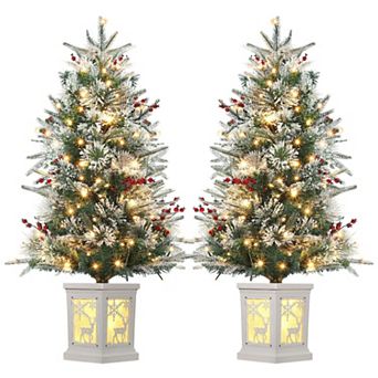2 pc 3FT Christmas Tree Pre-Lit 78 LED Battery Powered