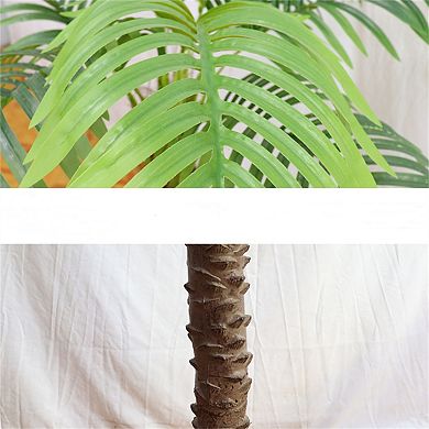 2pcs Artificial Palm Tree 7ft Realistic Faux Palm with 15 Leaves for Home or Office Decor
