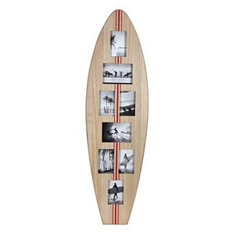 American Art Décor Surfboard 8-Photo Collage Wall Decor