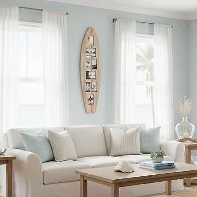 American Art Décor Surfboard 8-Photo Collage Wall Decor