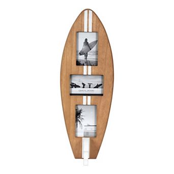American Art Décor Surfboard 3-Photo Collage Wall Decor