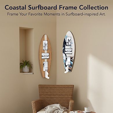 American Art Décor Surfboard 3-Photo Collage Wall Decor