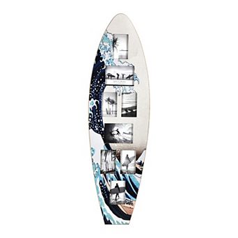American Art Décor Surfboard Great Wave Off Kanagawa Design Photo Collage Wall Decor
