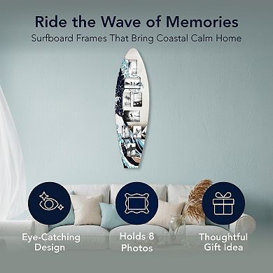 American Art Décor Surfboard Great Wave Off Kanagawa Design Photo Collage Wall Decor