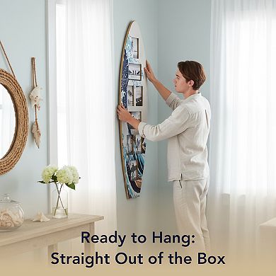 American Art Décor Surfboard Great Wave Off Kanagawa Design Photo Collage Wall Decor