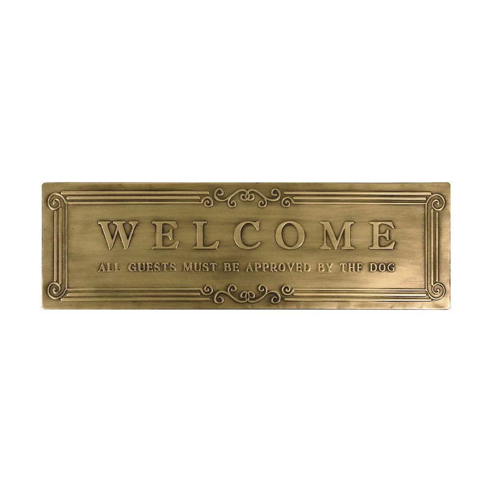 American Art Décor Welcome Embossed Metal Wall Decor