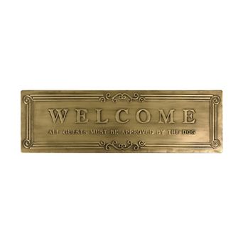 American Art Décor Welcome Embossed Metal Wall Decor
