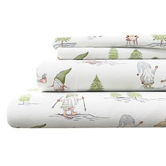 Madelinen® Holiday-Themed Turkish Cotton Flannel Sheet Set