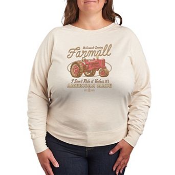 Plus Size Case IH American Made French Terry Long Sleeve Tee