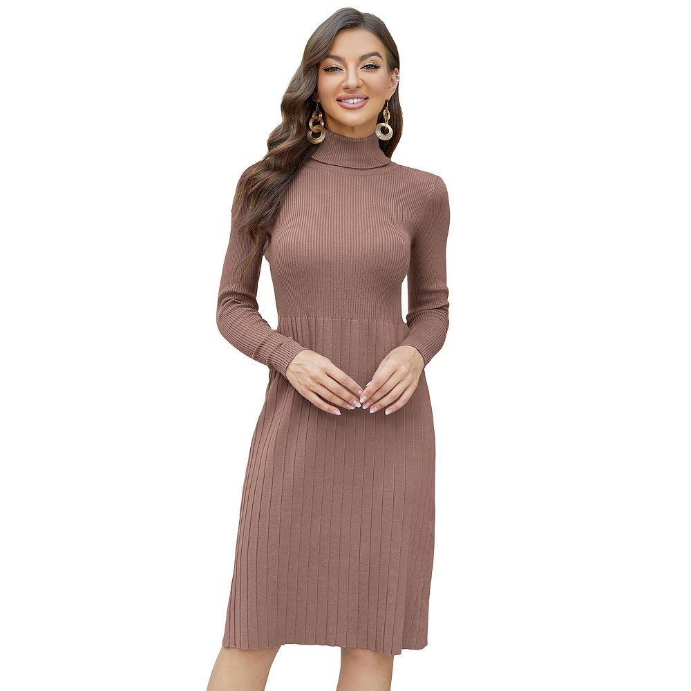 turtleneck long sleeve bodycon dress Women's Knit Dresses House Of Cb The buystructure:fashion Size:40 inches 46.5 in (118 cm)