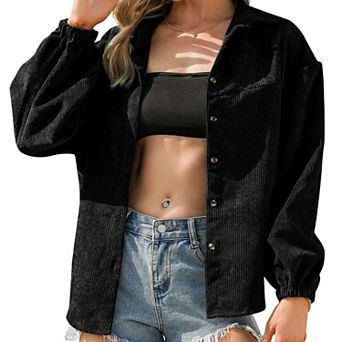 Women's Corduroy Long Sleeve Shirt Soft Skin-Friendly Comfort Versatile Casual Jackets