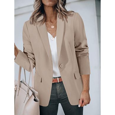 Blazers for Women Business Casual Outfits Fall Open Front Long Sleeve Suit Jackets Work Clothes