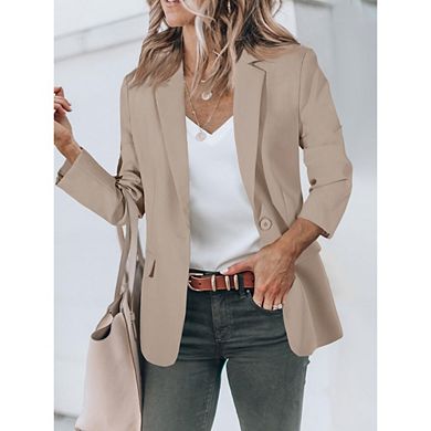 Blazers for Women Business Casual Outfits Fall Open Front Long Sleeve Suit Jackets Work Clothes