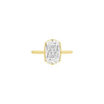 PRIMROSE Sterling Silver Cubic Zirconia Baguette Ring