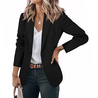 Blazers for Women Business Casual Outfits Fall Open Front Long Sleeve Suit Jackets Work Clothes