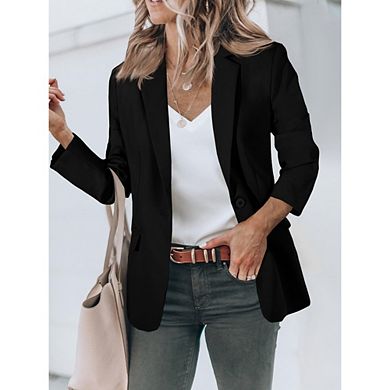 Blazers for Women Business Casual Outfits Fall Open Front Long Sleeve Suit Jackets Work Clothes