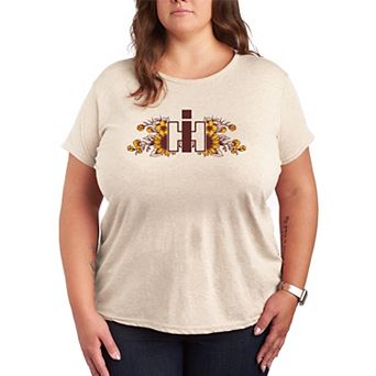Plus Size Case IH Fall Florals Graphic Tee