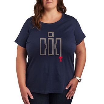 Plus Size Case IH Logo Tractor Tracks Short Sleeve Graphic Tee
