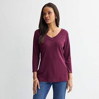 Women's Croft & Barrow® V-Neck Tunic