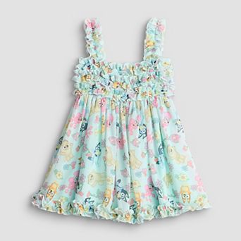 Toddler Girl Chiffon Dress with Ruffle Straps