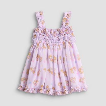 Toddler Girl Chiffon Dress with Ruffles