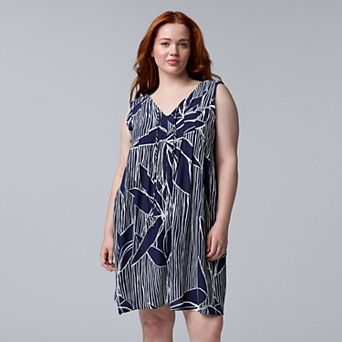 Plus Size Simply Vera Vera Wang Woven Chemise Nightgown