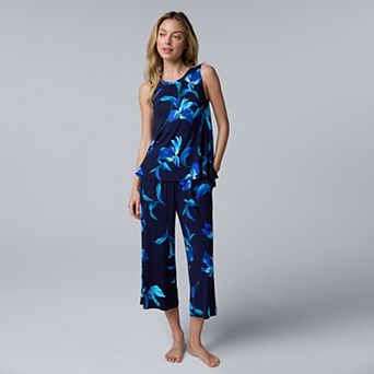 Women's Simply Vera Vera Wang Pajama Tank Top & Pajama Culotte Bottoms Set