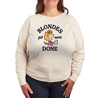 Plus Size Peanuts Sally French Terry Long Sleeve Tee