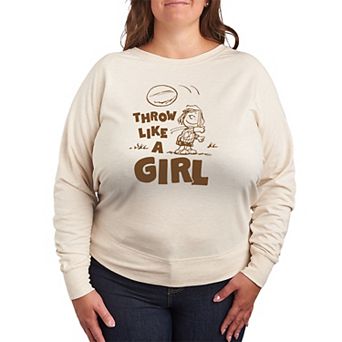 Plus Size Peanuts Peppermint Patty French Terry Long Sleeve Tee