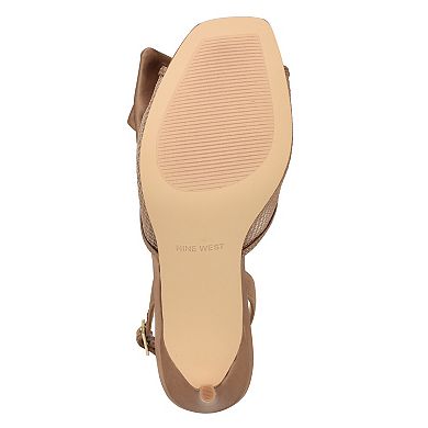 Nine West Gergia Women's Bow Accent Slingback Stiletto Heel Sandals