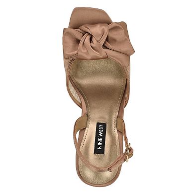Nine West Gergia Women's Bow Accent Slingback Stiletto Heel Sandals