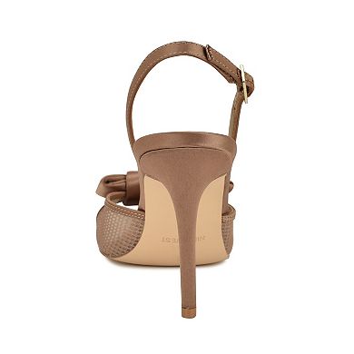 Nine West Gergia Women's Bow Accent Slingback Stiletto Heel Sandals