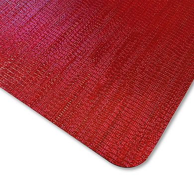 Dainty Home Galaxy Metallic Red Reversible Vinyl Easy Clean Placemats Set of 4 12" x 18" Rectangle
