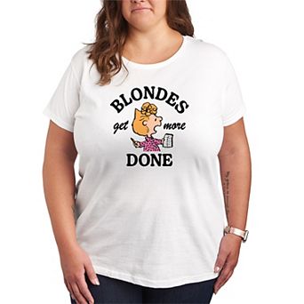 Plus Size Peanuts Sally Blondes Get More Done Graphic Tee